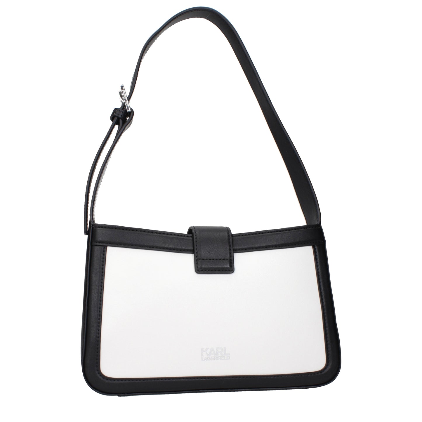 Karl Lagerfeld Shoulder Bags Women Leather White/Black
