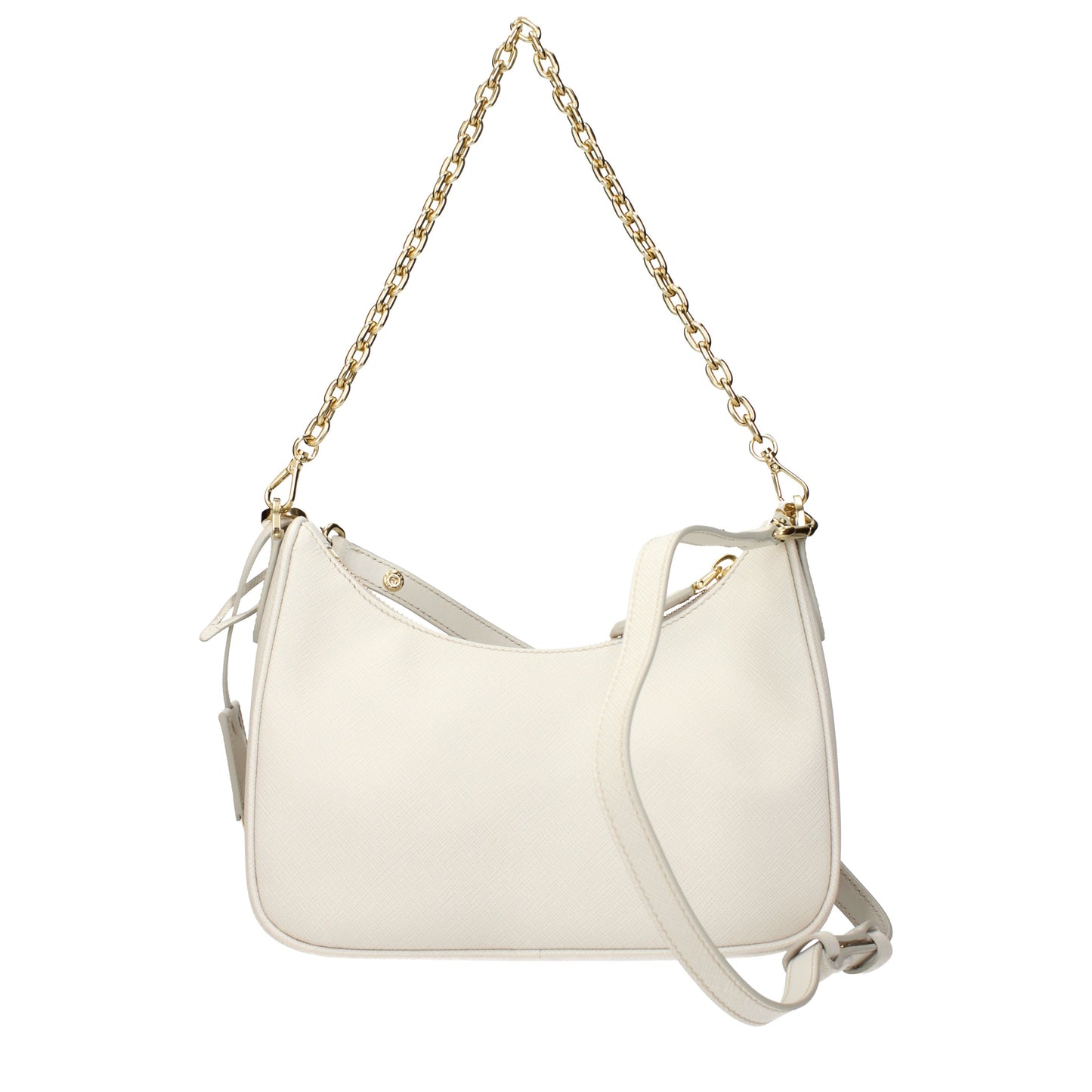 Prada Shoulder Bags Women Leather Beige/Talc