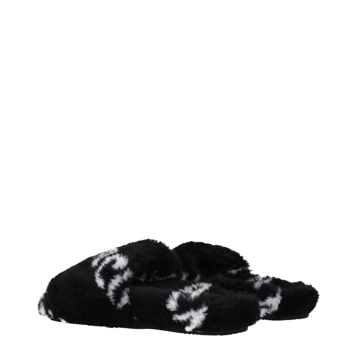 Balenciaga Slippers and Clogs Women Eco Fur Black