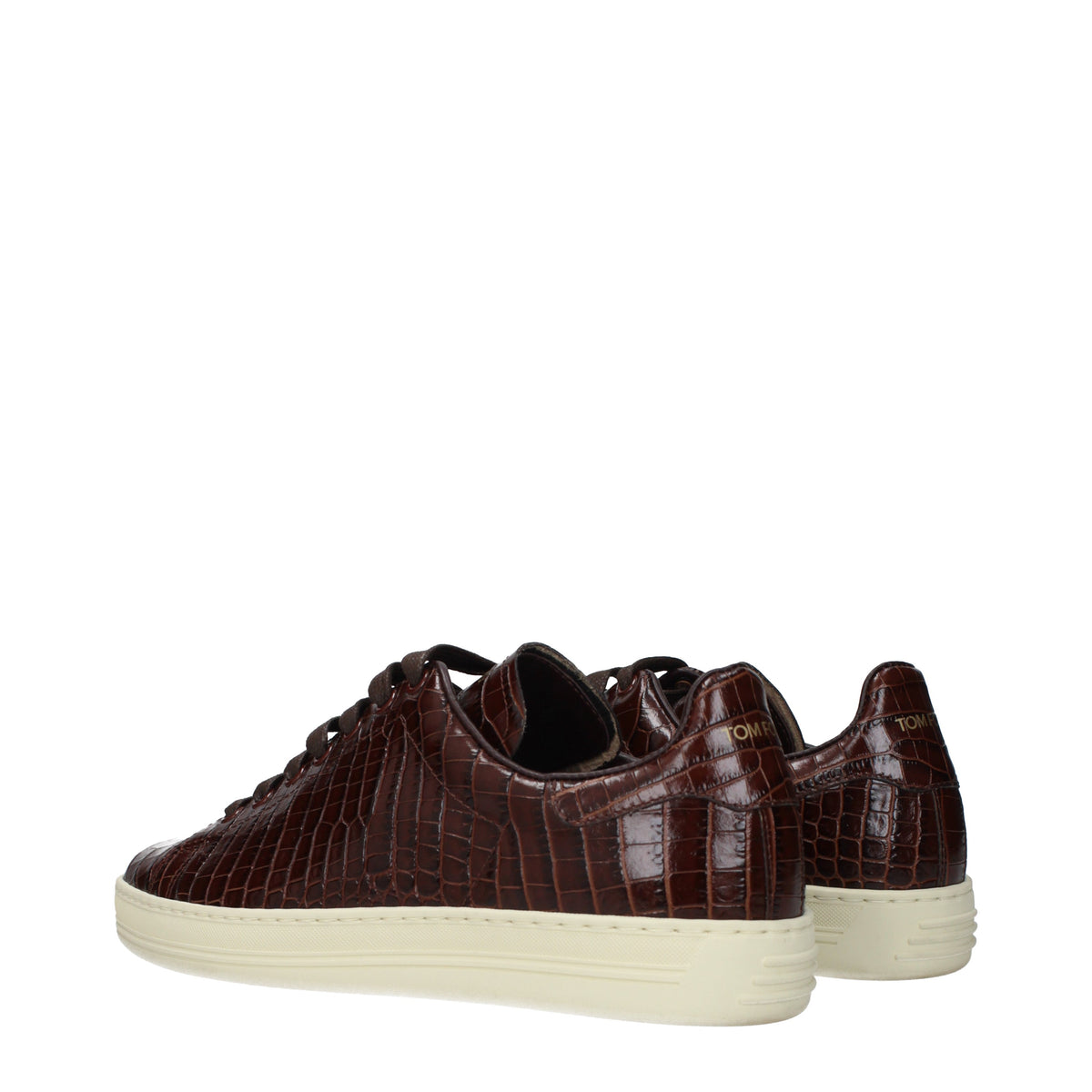 Tom Ford Sneakers Men Leather Brown