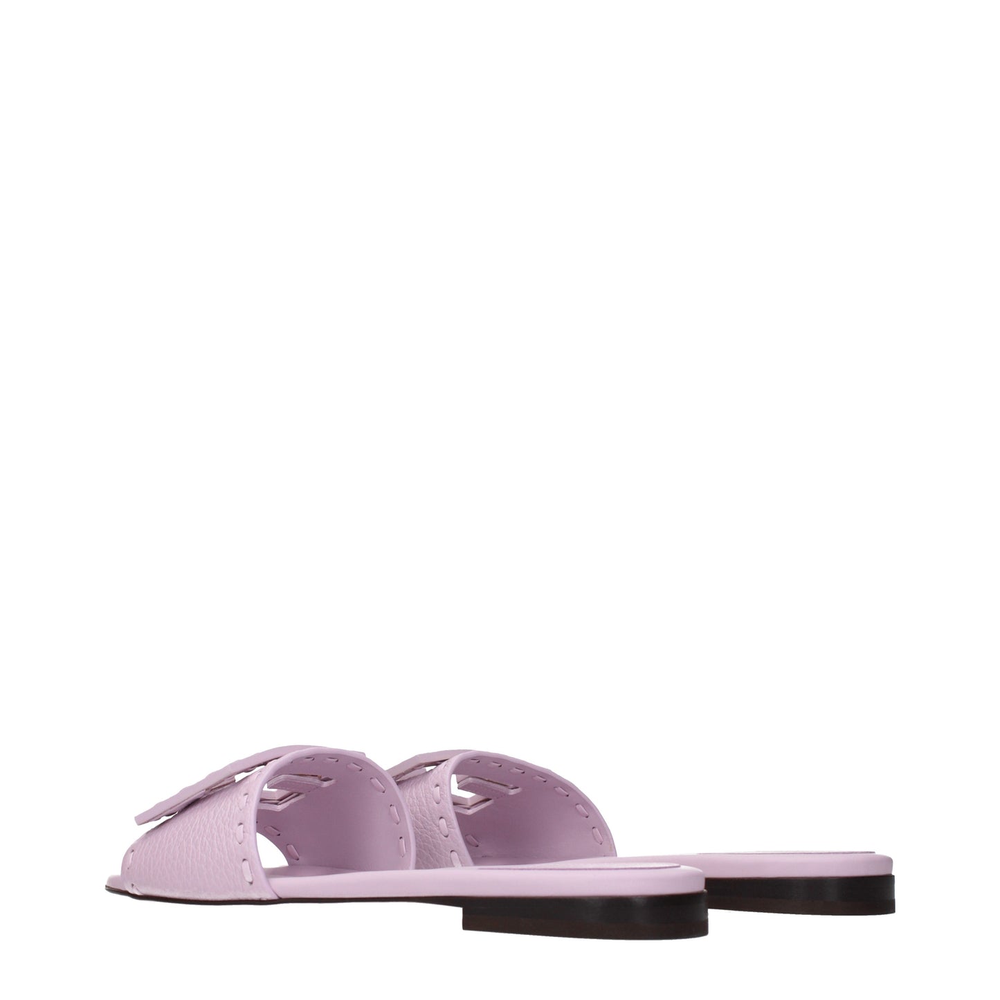 Fendi Slippers and Clogs Women Leather Pink/Pastel Pink