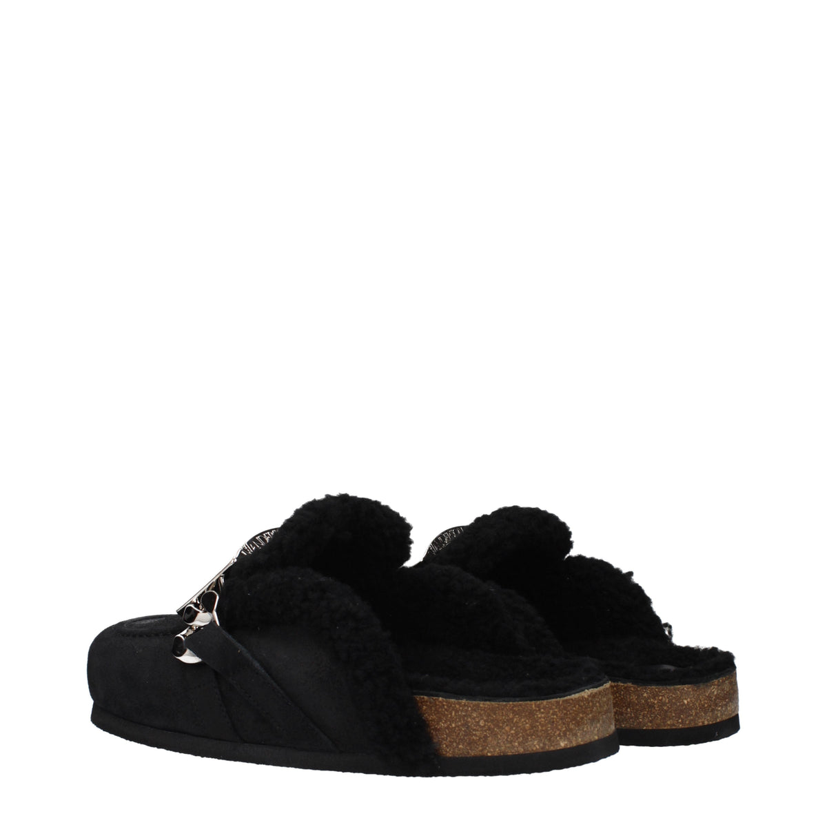Jw Anderson Slippers and Clogs Men Suede Black