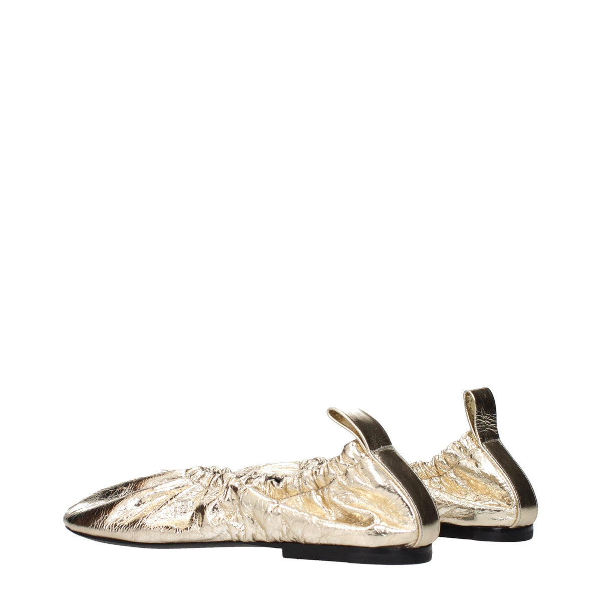 Jil Sander Ballet Flats Women Leather Gold