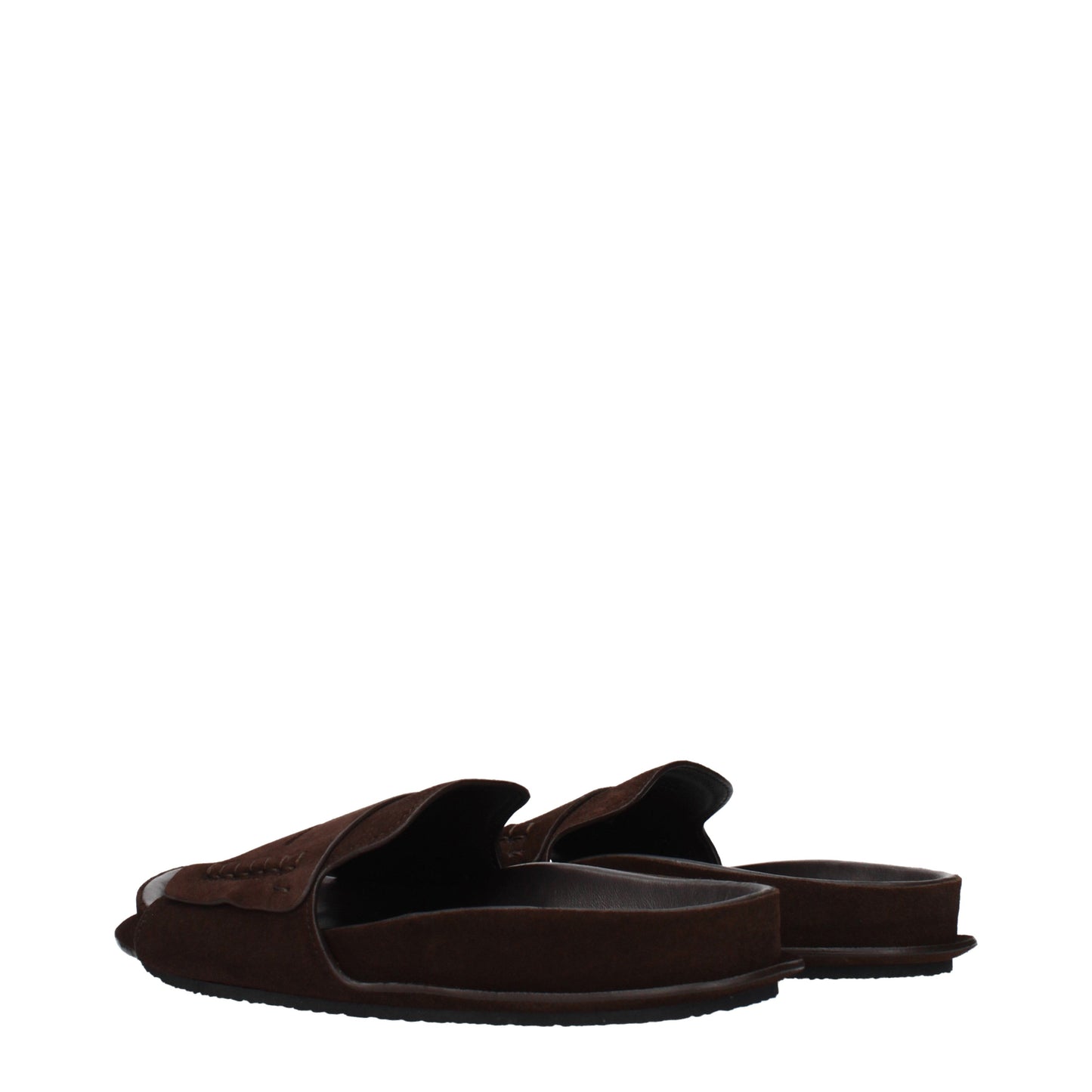 Jacquemus Slippers and Clogs Women Suede Brown/Dark Brown