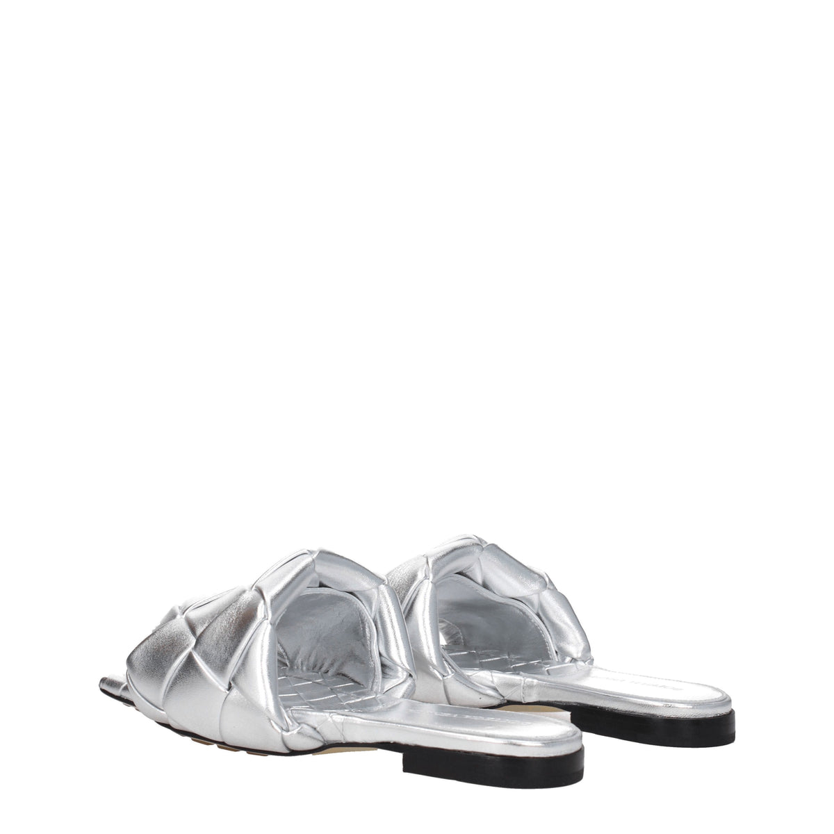 Bottega Veneta Slippers and Clogs Women Leather Silver