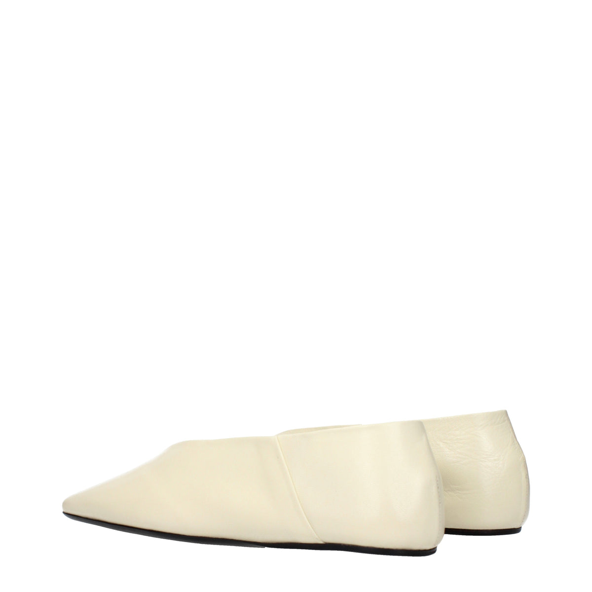Jil Sander Ballet Flats Women Leather Beige/Chalk