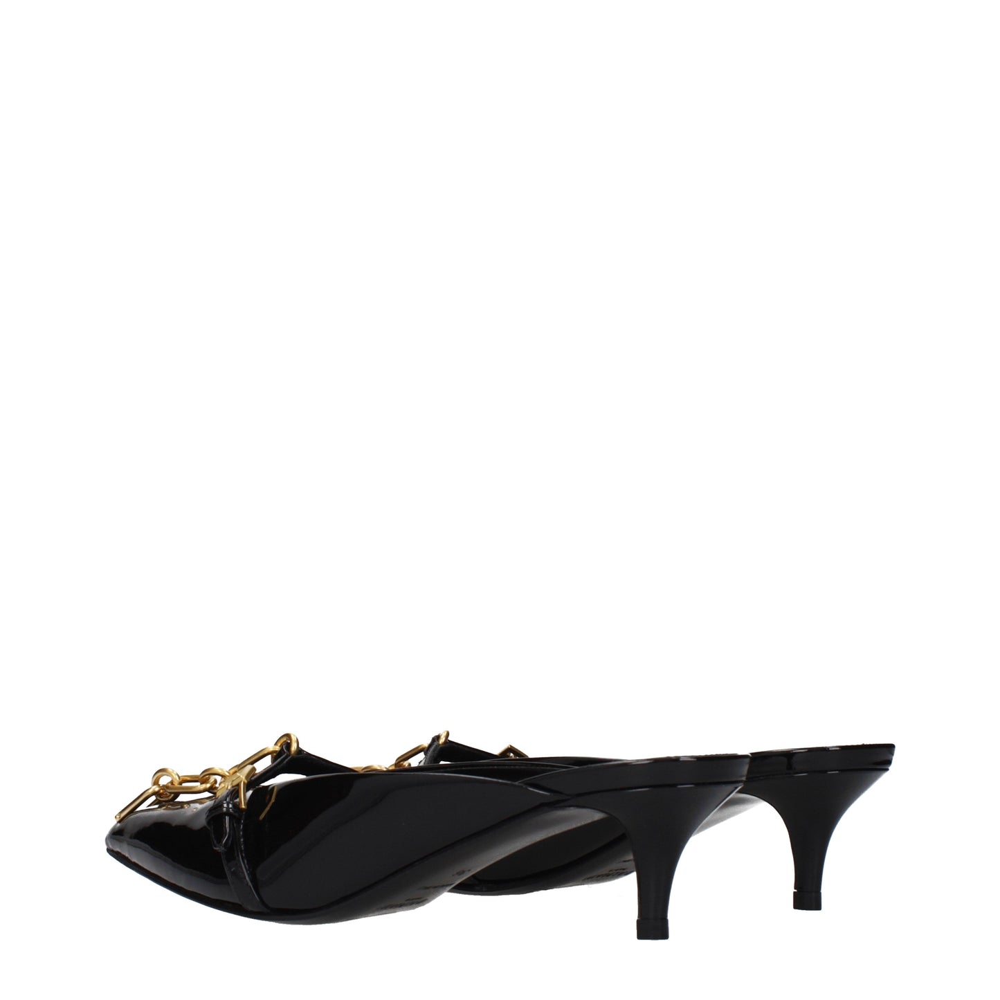 Balmain Sandals Women Patent Leather Black