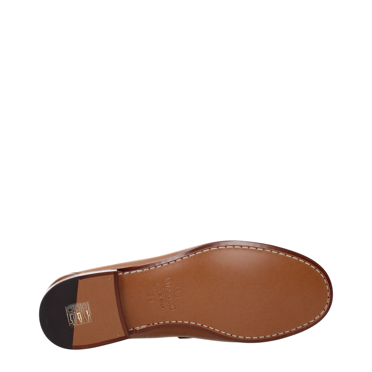 Valentino Garavani Loafers Men Leather Brown/Tobacco