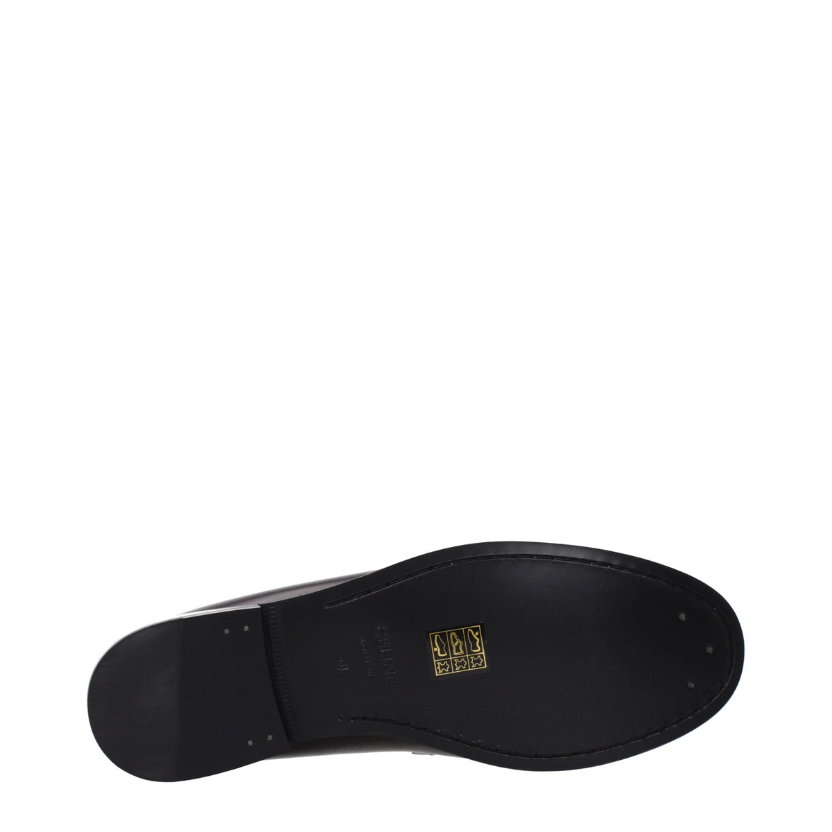 Celine Loafers Men Leather Red/Burgundy