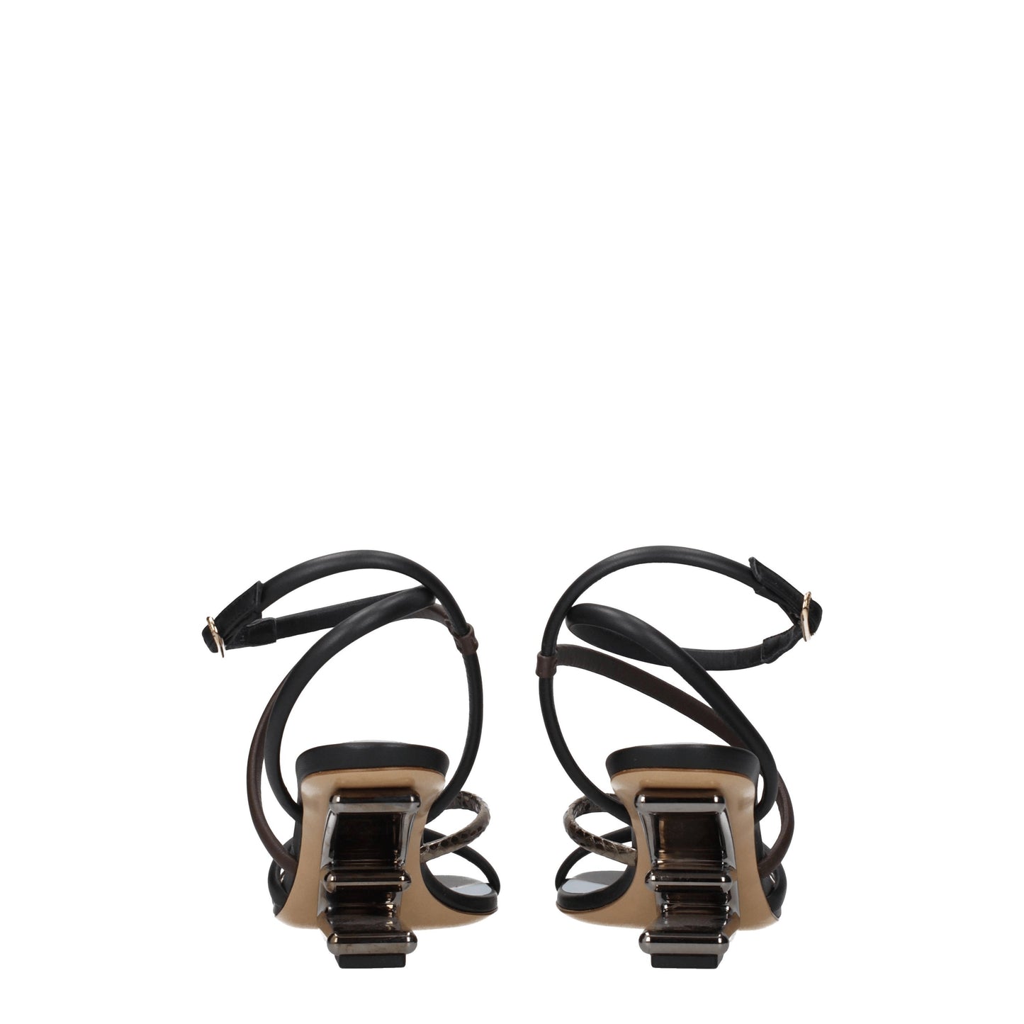 Fendi Women's Sandals Leather Multicolor