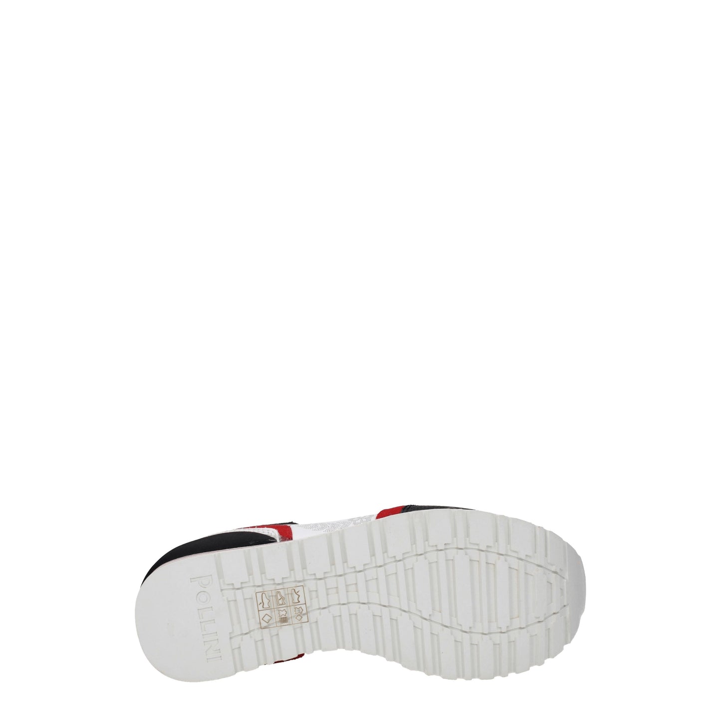 Pollini Women's Sneakers in Fabric White/Red