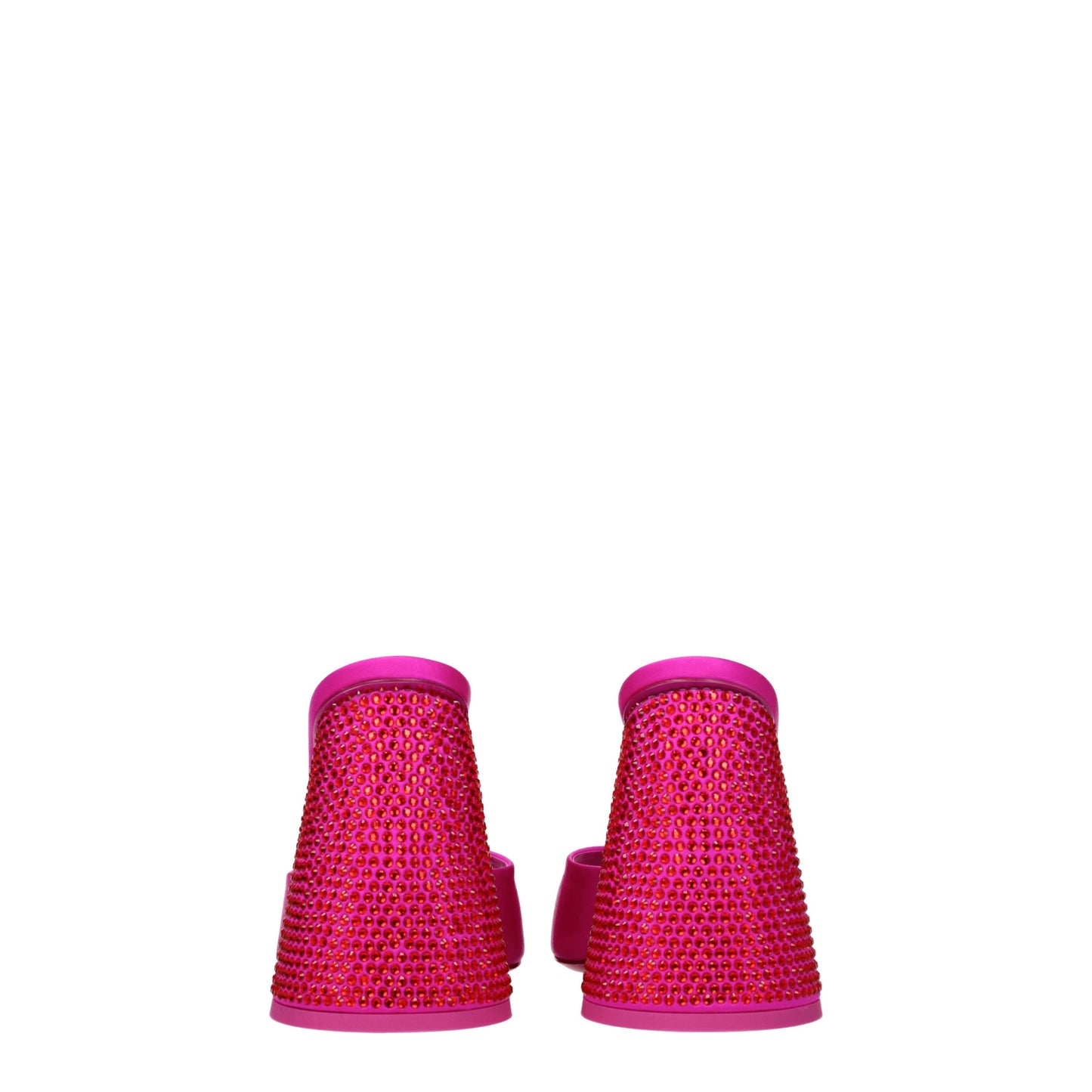 The Attico Women's Sandals in Satin Fuchsia/Red