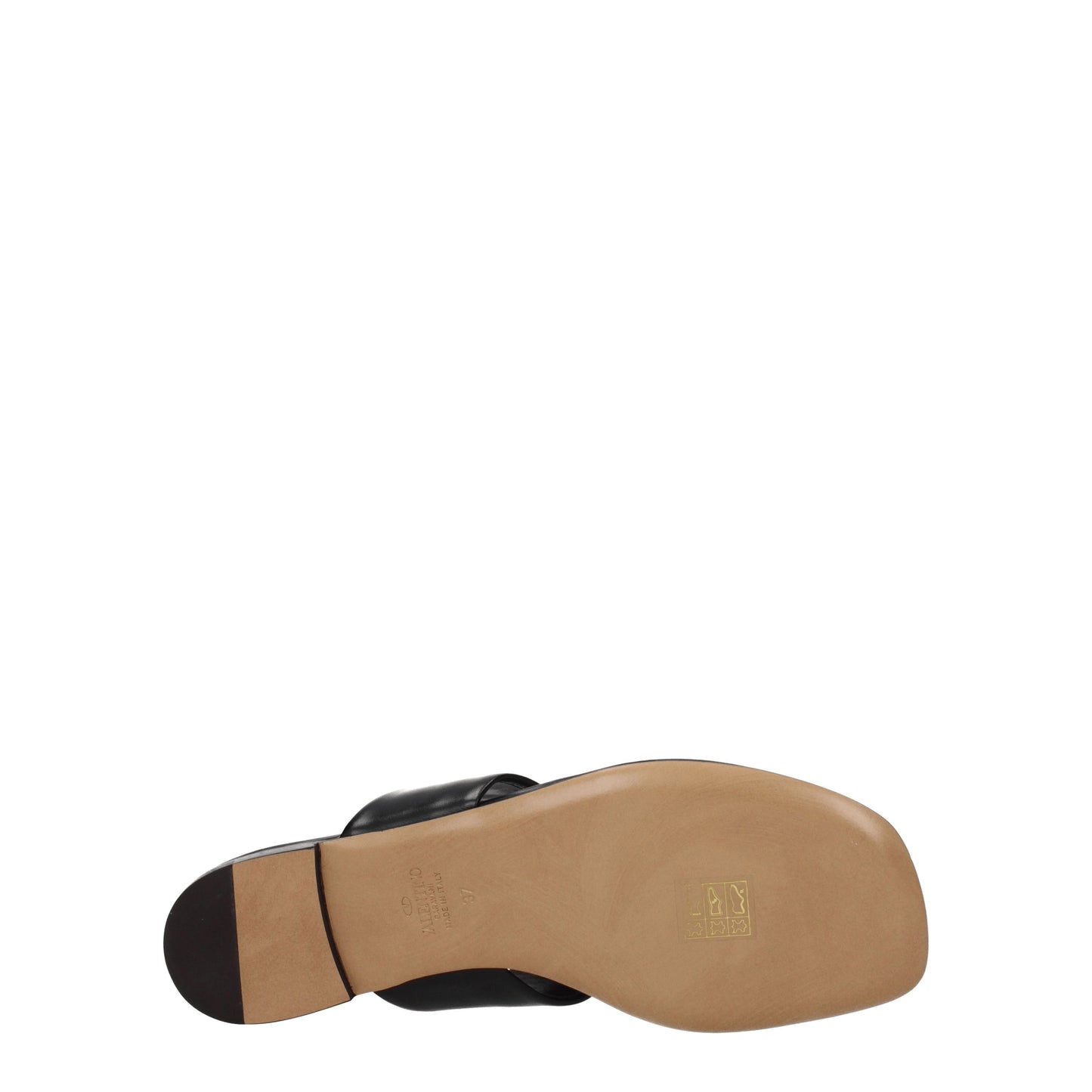 Valentino Garavani Women's Flip Flops in Leather Black