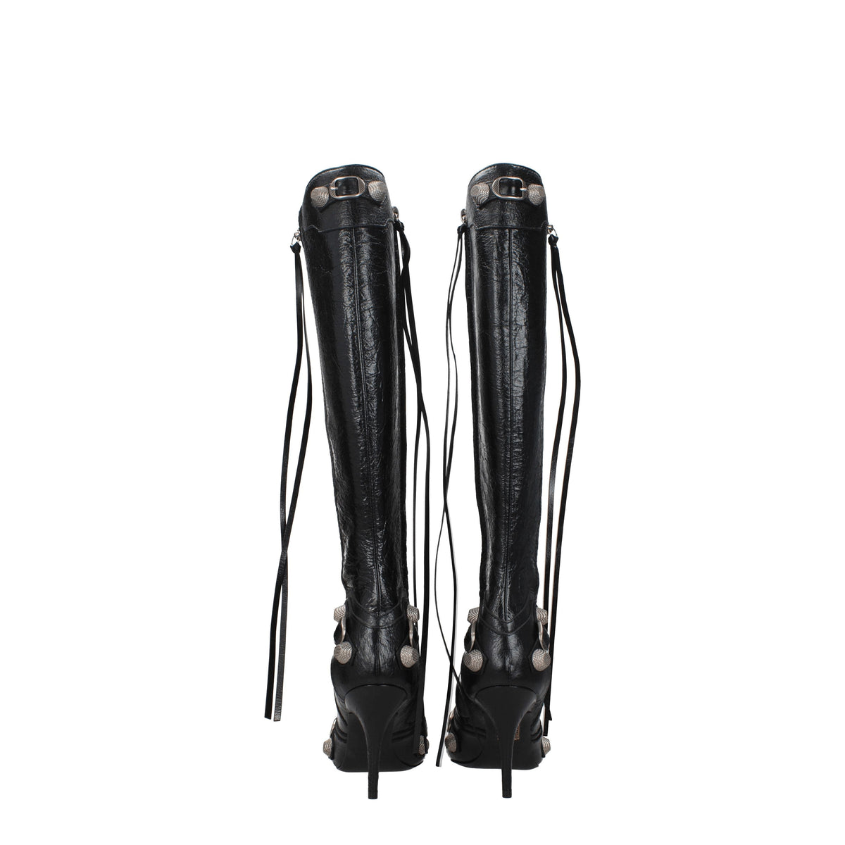 Balenciaga Boots Women Leather Black
