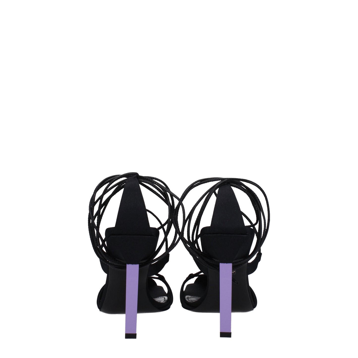 The Attico Women's Sandals in Fabric Black/Mauve