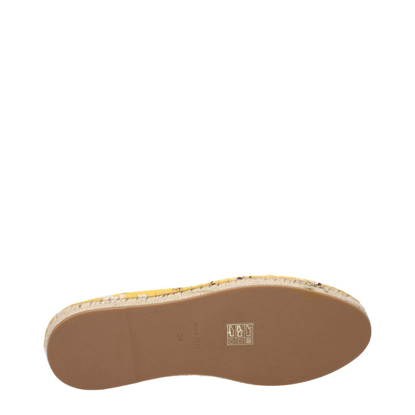 Miu Miu Women's Espadrilles Fabric Yellow
