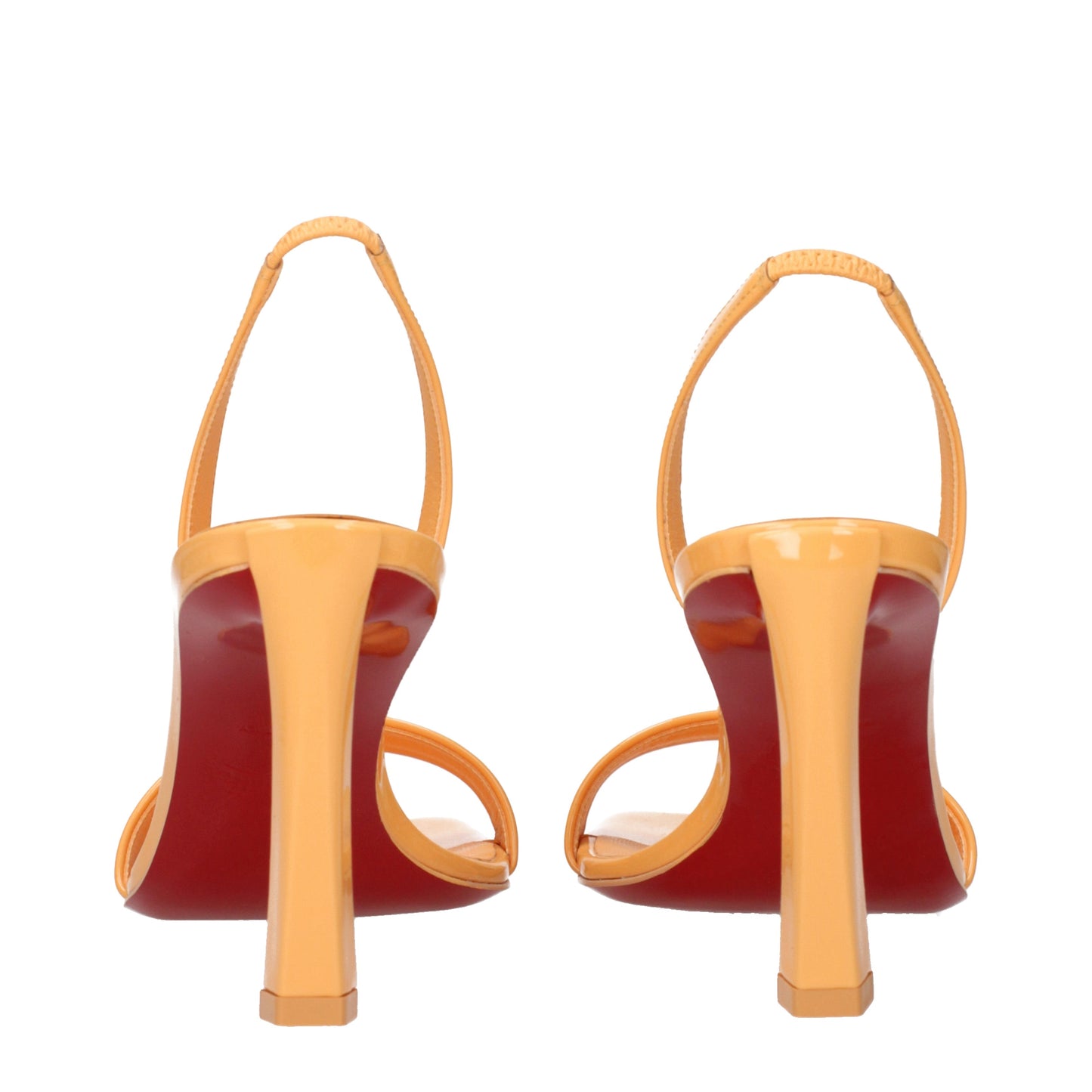 Louboutin Women's Sandals Patent Leather Orange