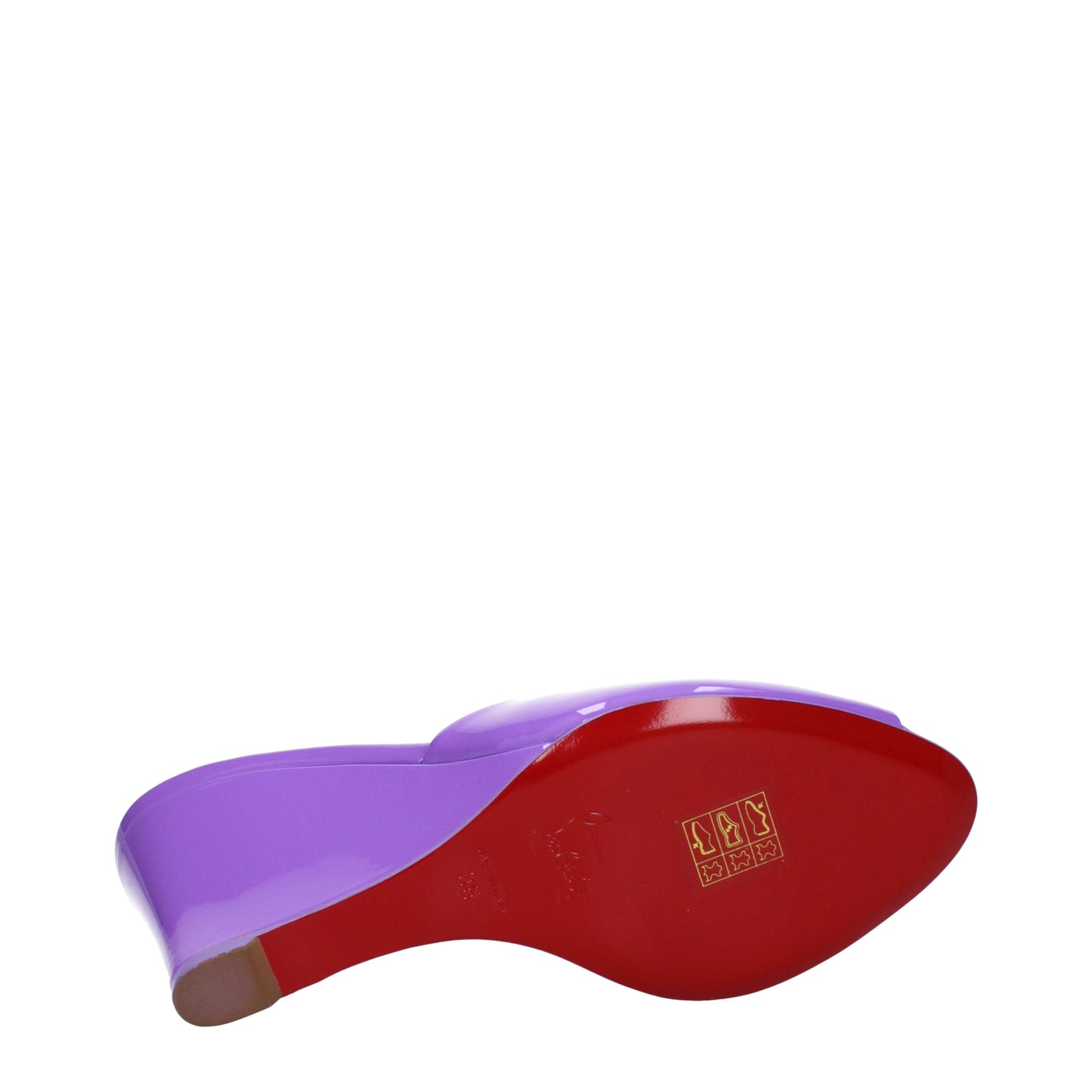Louboutin Women's Wedges Patent Leather Violet