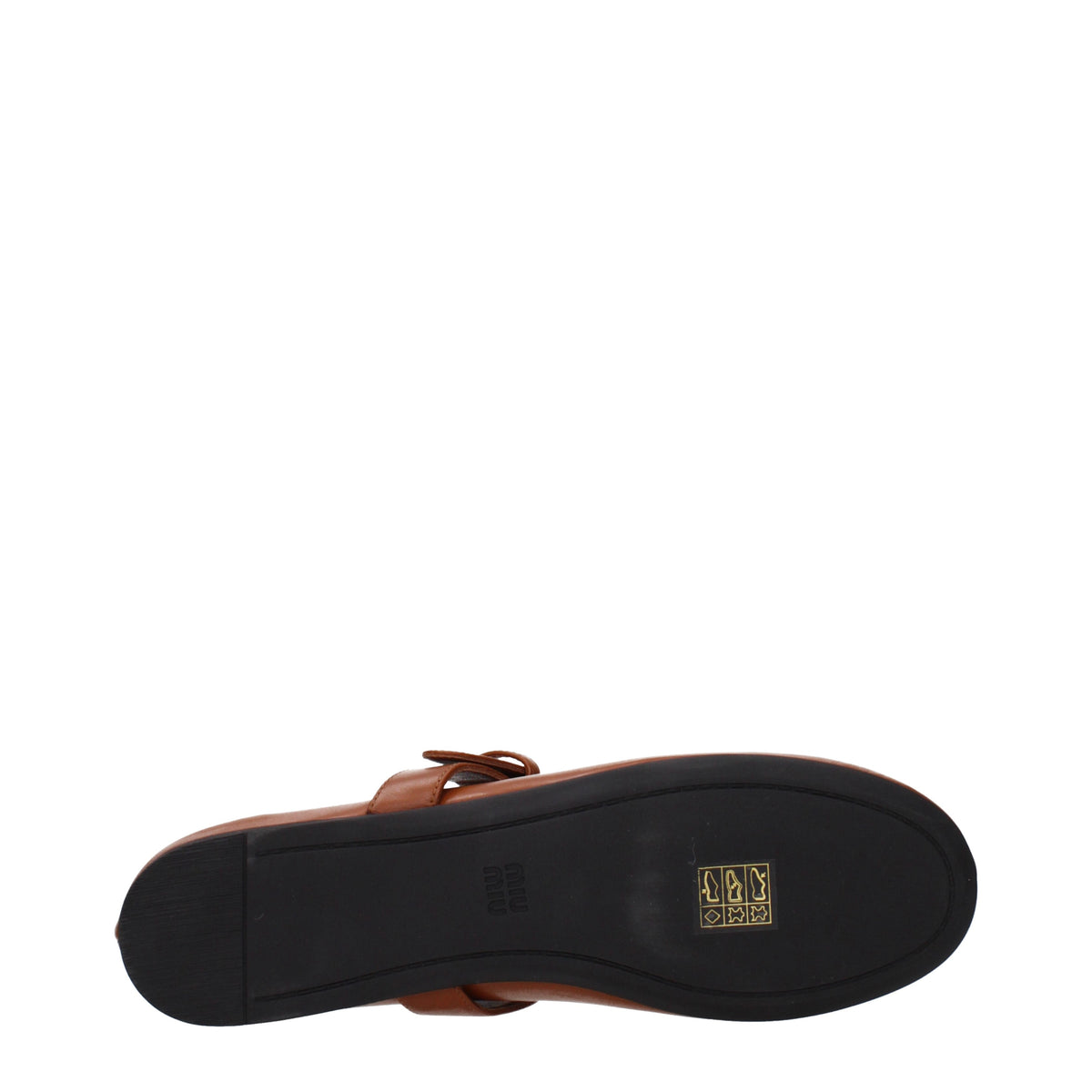 Miu Miu Ballet Flats Women Leather Brown/Cognac