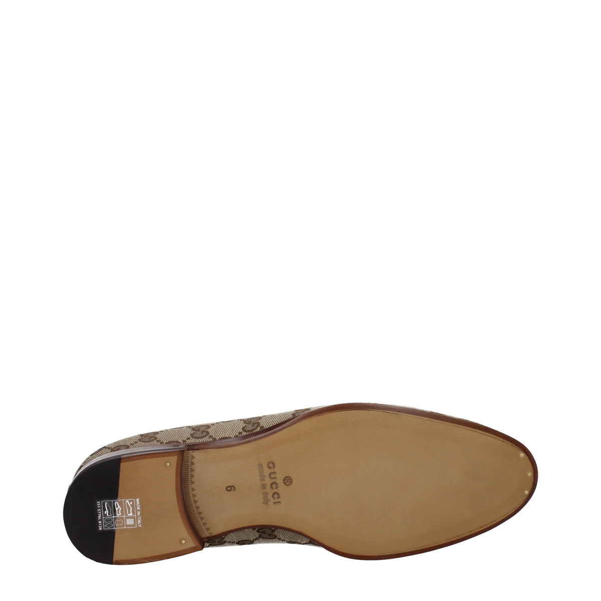 Gucci Loafers Men Fabric Beige/Ebony