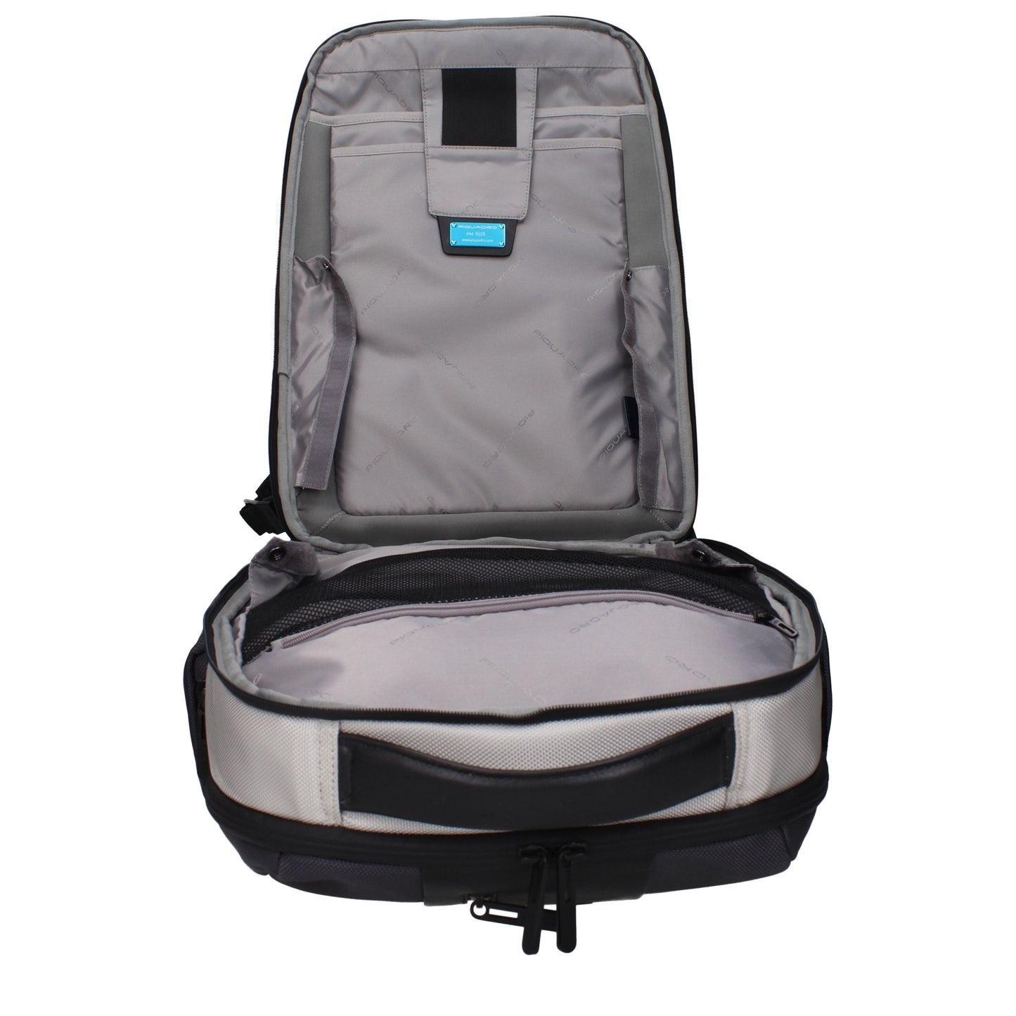 Piquadro Backpacks and Bumbags Men Recycled Nylon Gray/Black