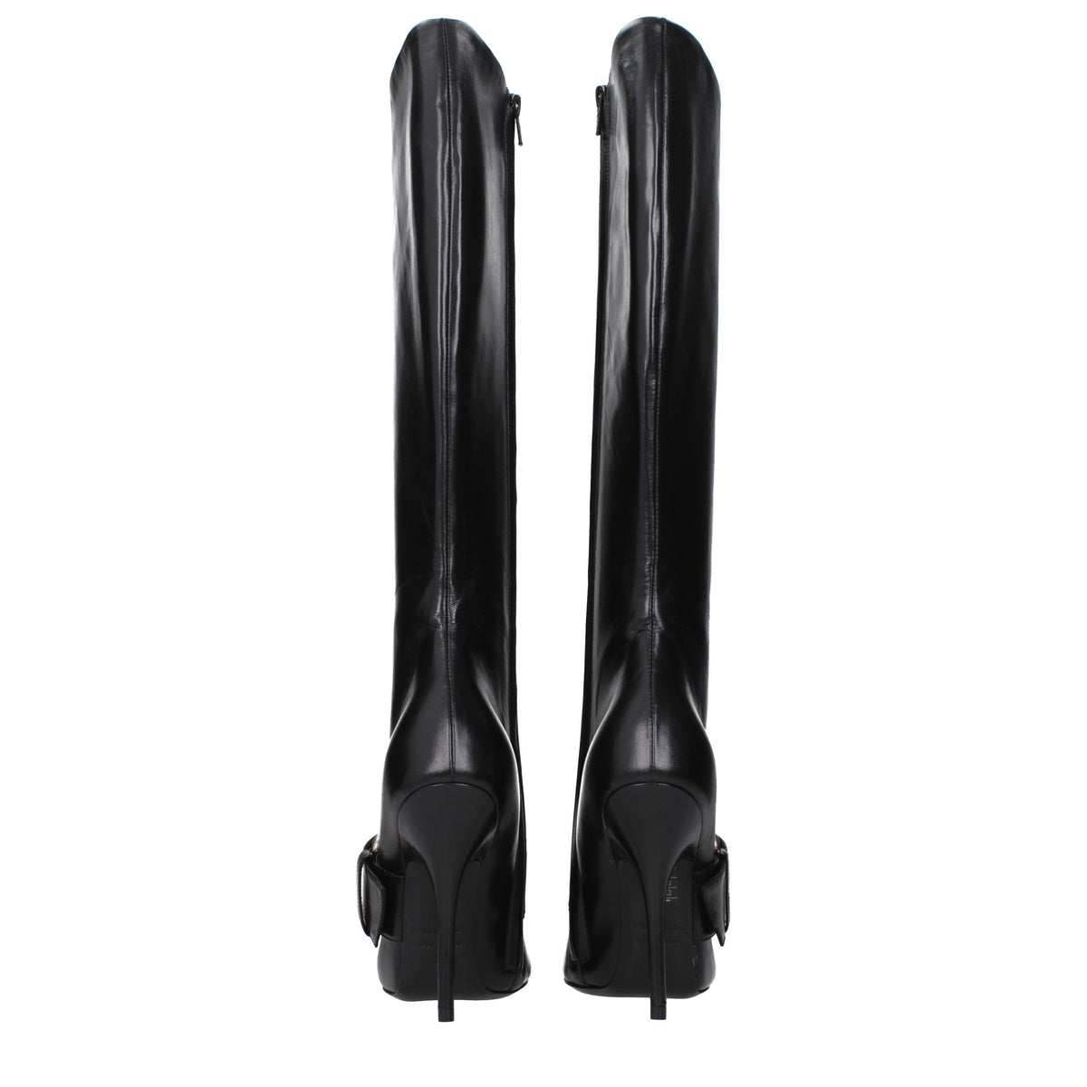 Balenciaga Boots Women Leather Black