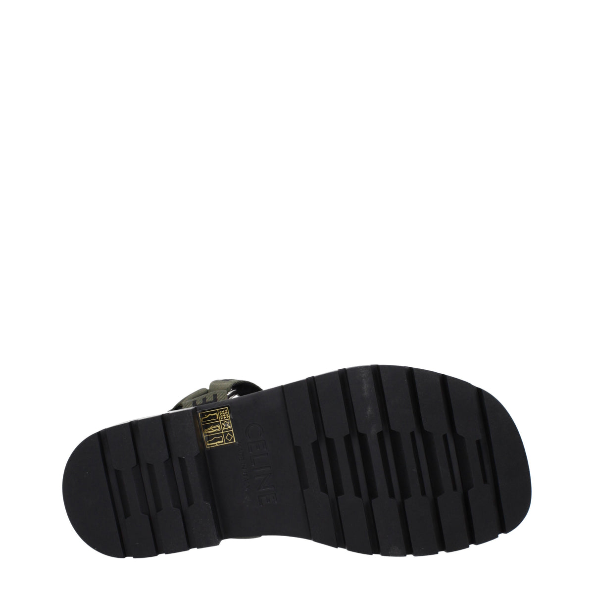 Celine Sandals Men Fabric Green/Black