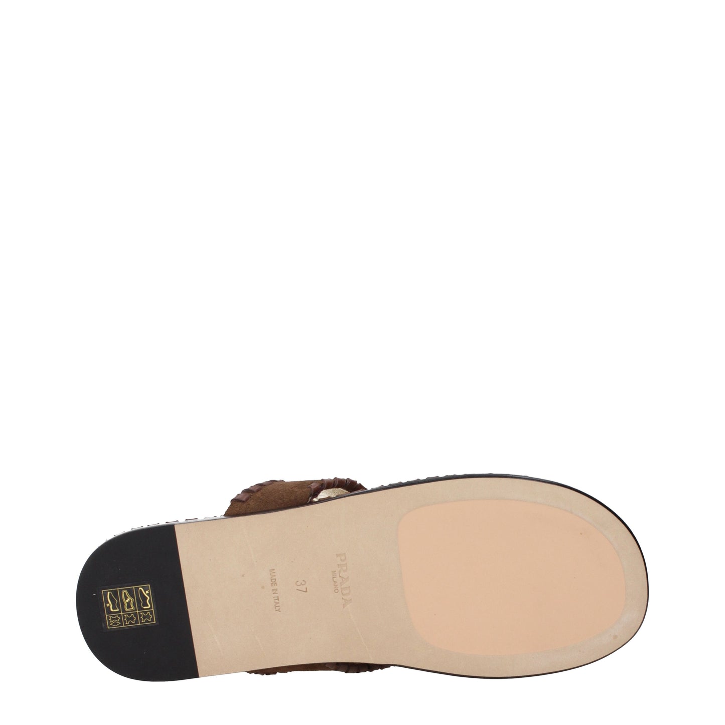 Prada Flip Flops Women Suede Brown/Cocoa
