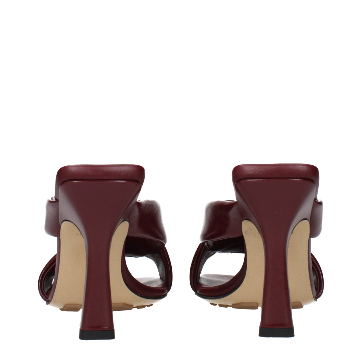 Bottega Veneta Sandals Women Leather Red/Barolo