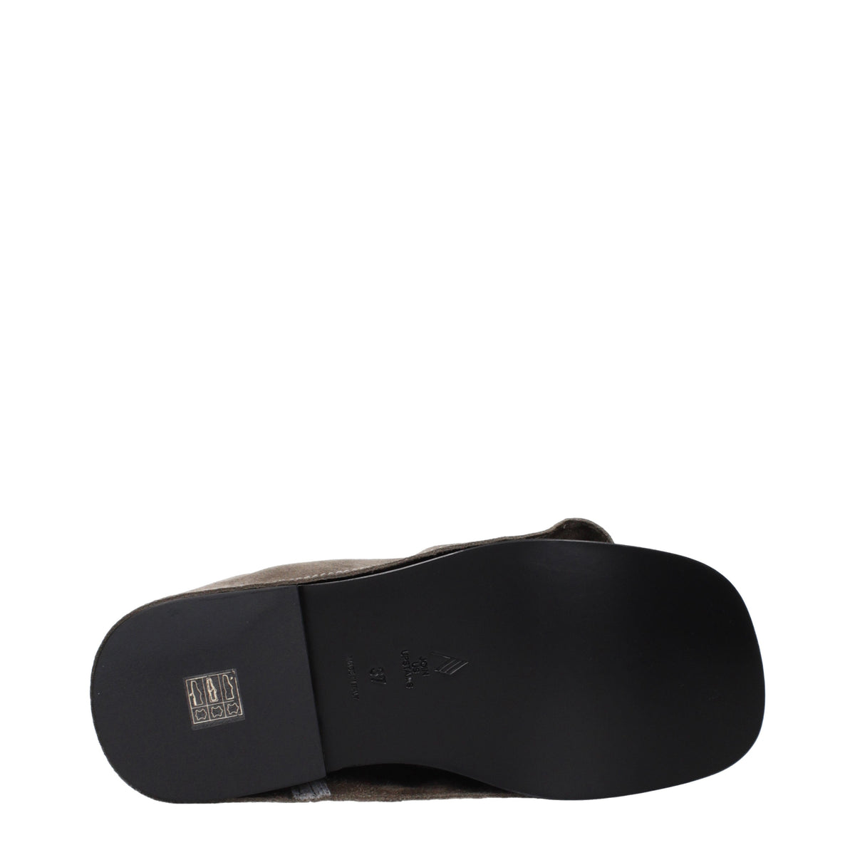 The Attico Slippers and Clogs Women Suede Gray/Taupe