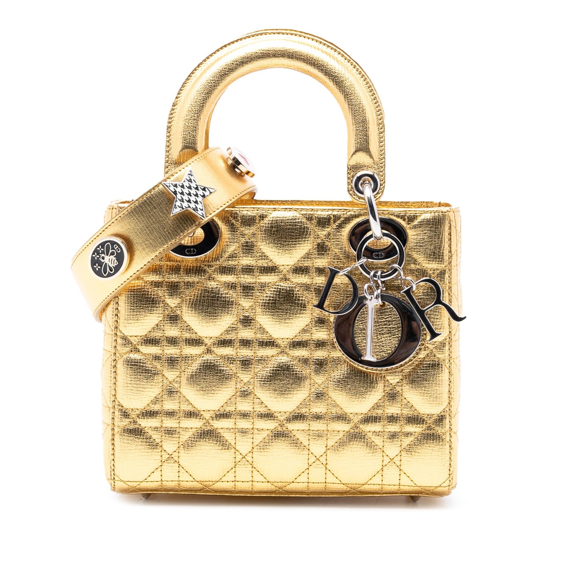 Dior Small Metallic Grained Calfskin Cannage My ABCDior Lady Dior