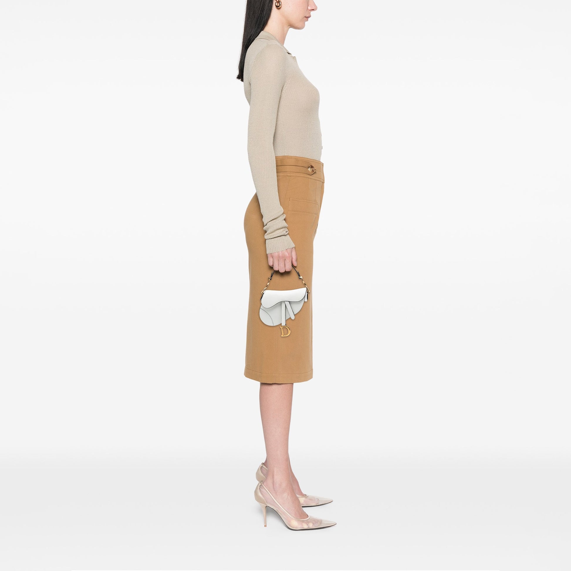 Dior Mini Grained Calfskin Saddle Bag
