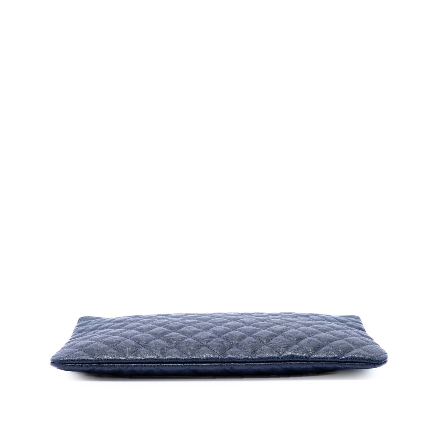 Chanel Large Quilted Caviar Boy O Case Clutch