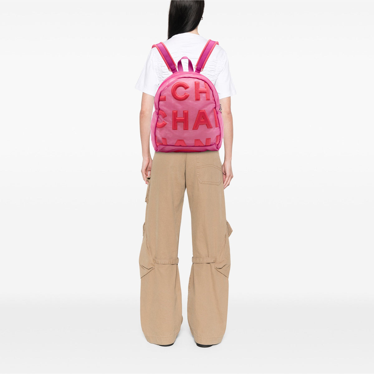 Chanel Mesh Logo Doudoune Backpack