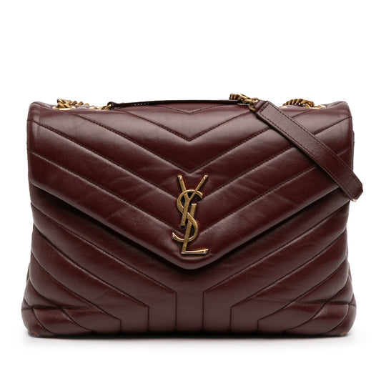 Saint Laurent Medium Matelasse Calfskin Monogram LouLou Shoulder Bag