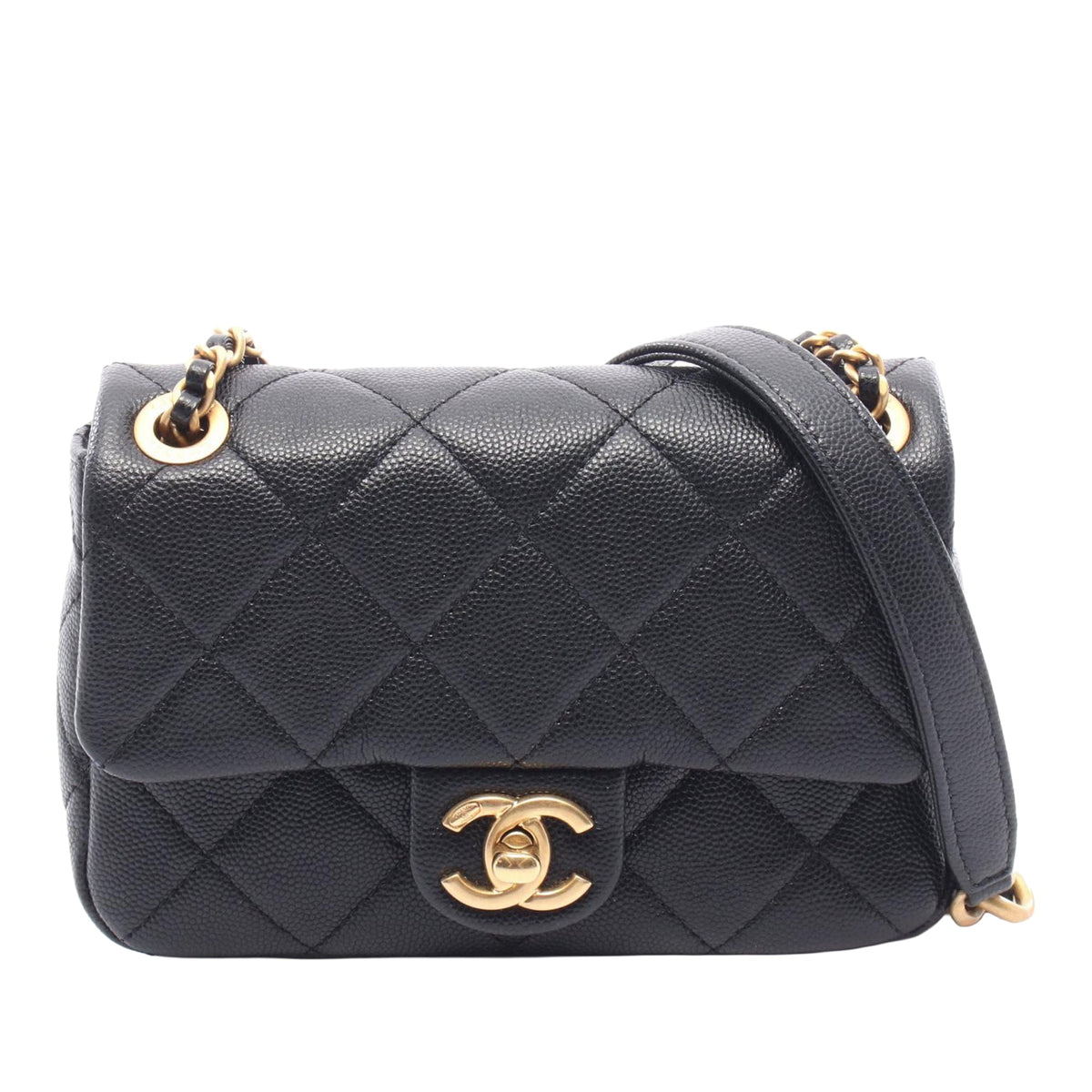 Chanel Mini CC Quilted Caviar Single Flap