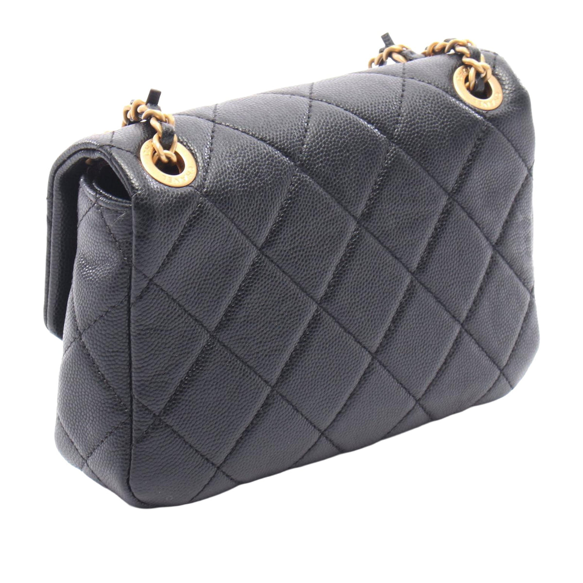 Chanel Mini CC Quilted Caviar Single Flap