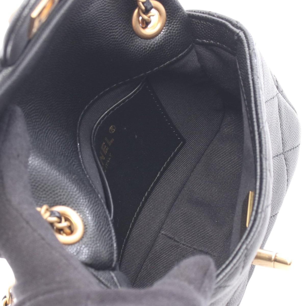 Chanel Mini CC Quilted Caviar Single Flap