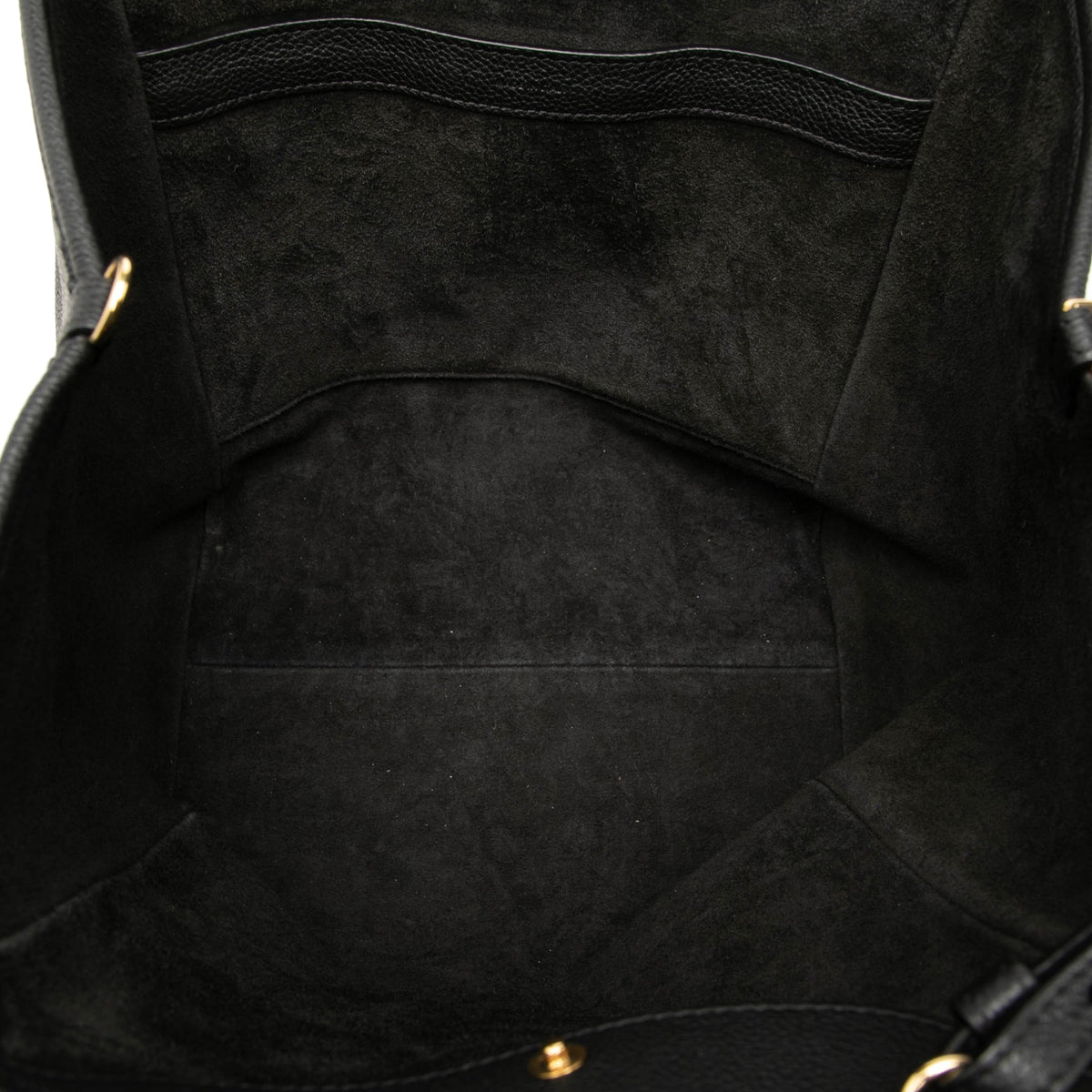 Celine Small Grained Calfskin Folded Cabas Tote — Black