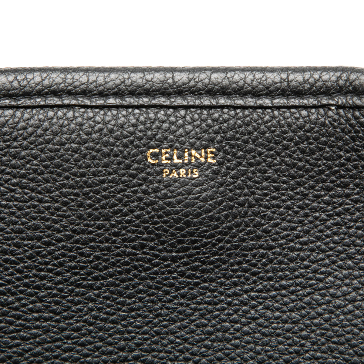 Celine Small Grained Calfskin Folded Cabas Tote — Black
