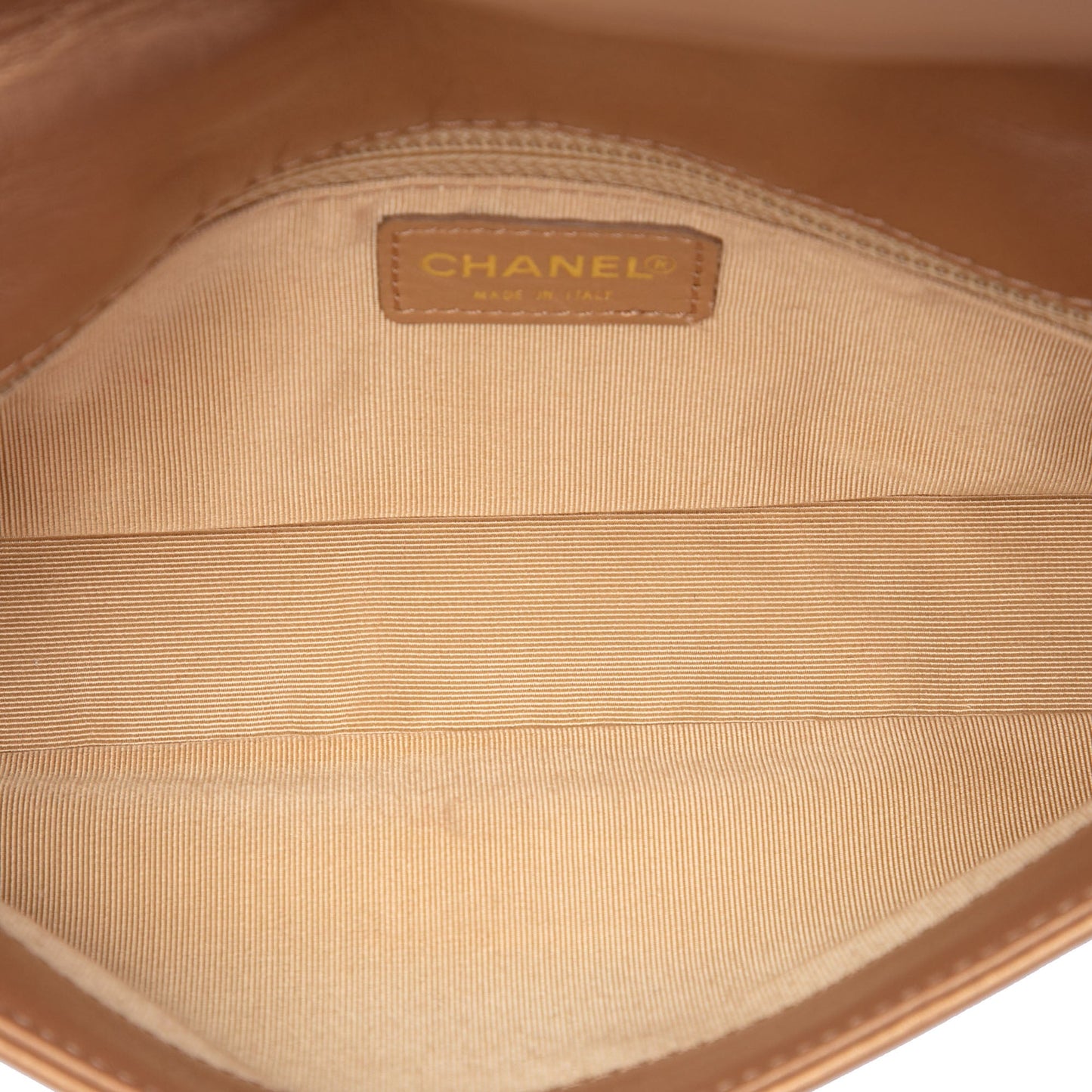 Chanel CC Chocolate Bar Metallic Lambskin Shoulder Bag