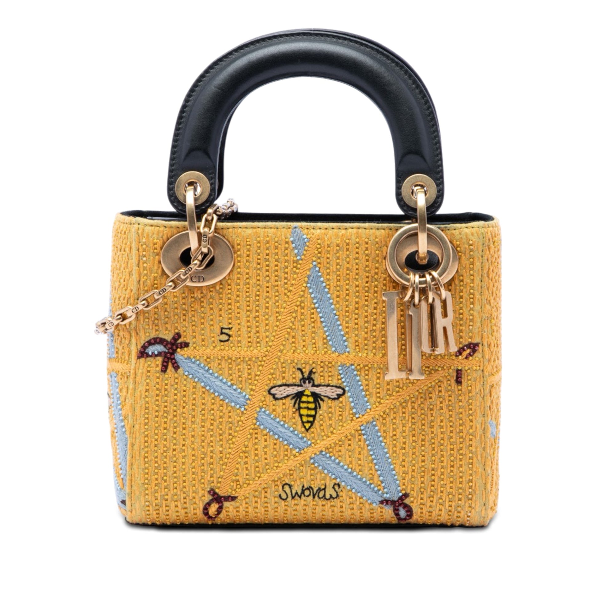 Dior Mini Embroidered Canvas Swords Lady Dior