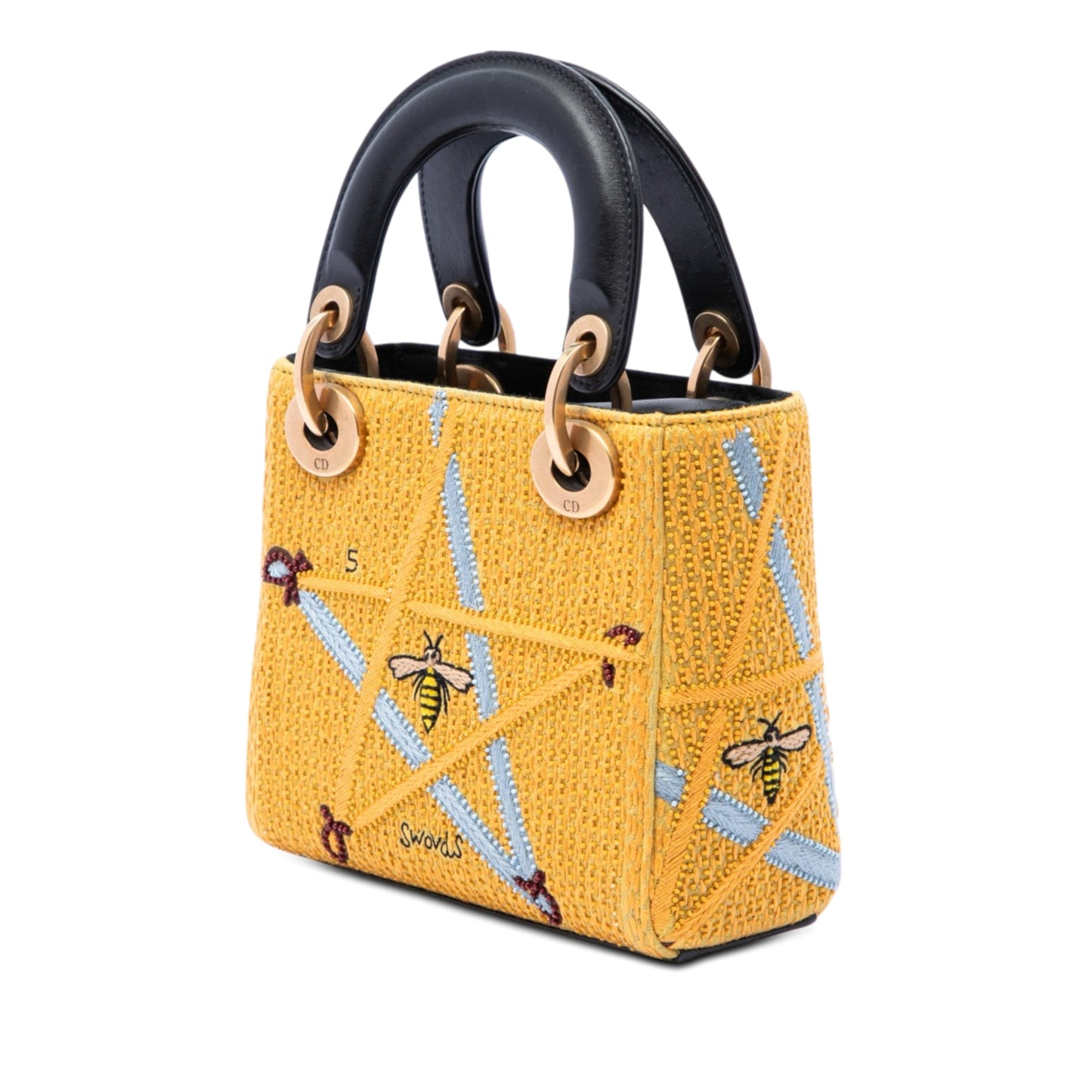 Dior Mini Embroidered Canvas Swords Lady Dior