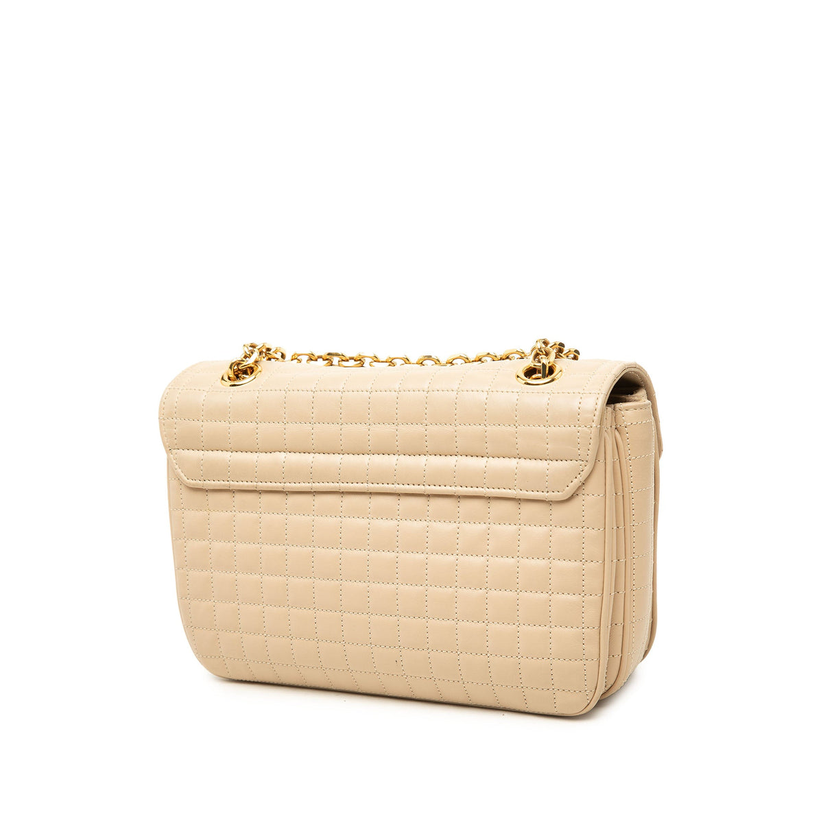 Celine Medium Quilted Calfskin C Bag — Brown