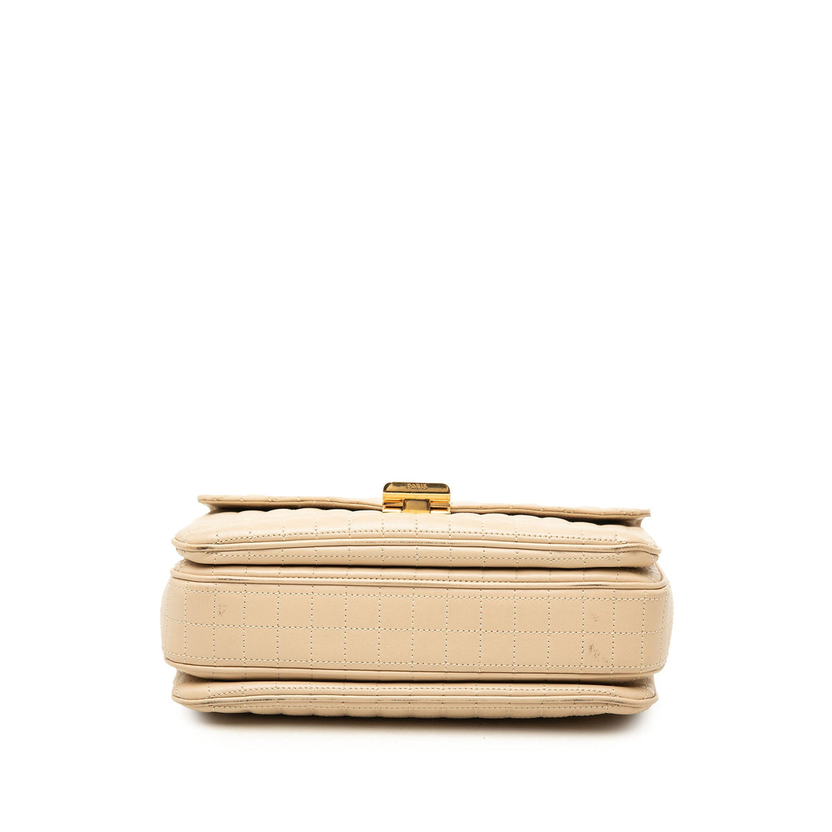 Celine Medium Quilted Calfskin C Bag — Brown