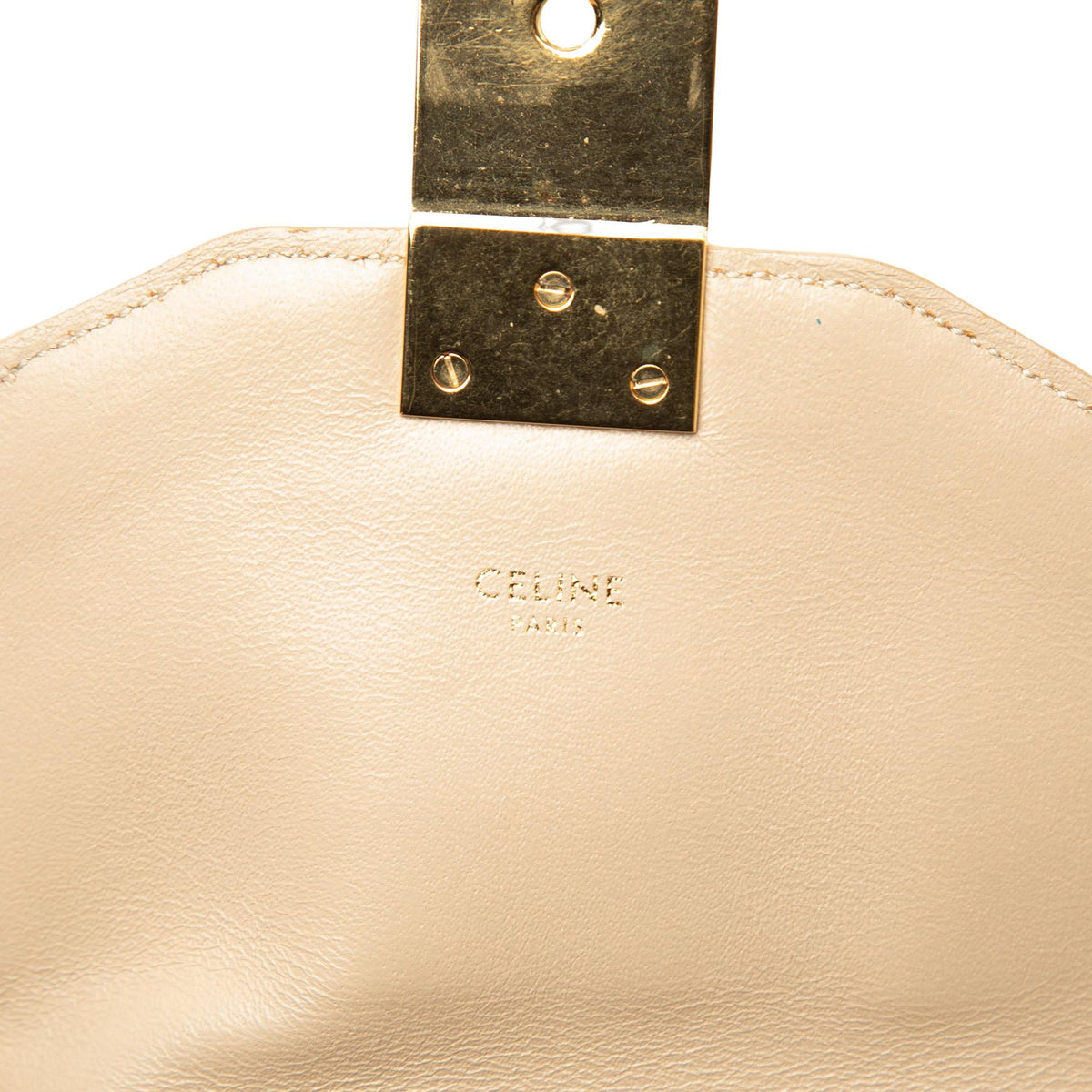 Celine Medium Quilted Calfskin C Bag — Brown