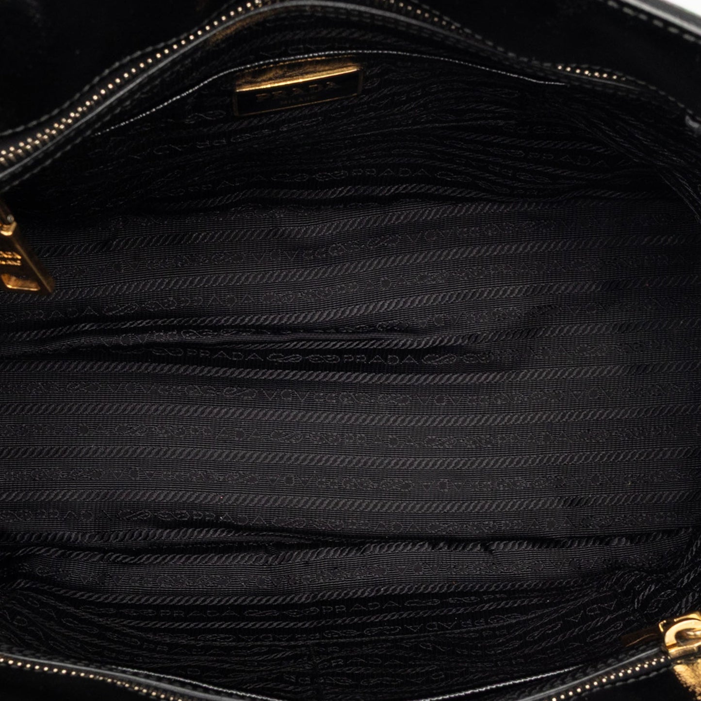 Prada Saffiano Vernice Trimmed Tessuto Parabole Tote