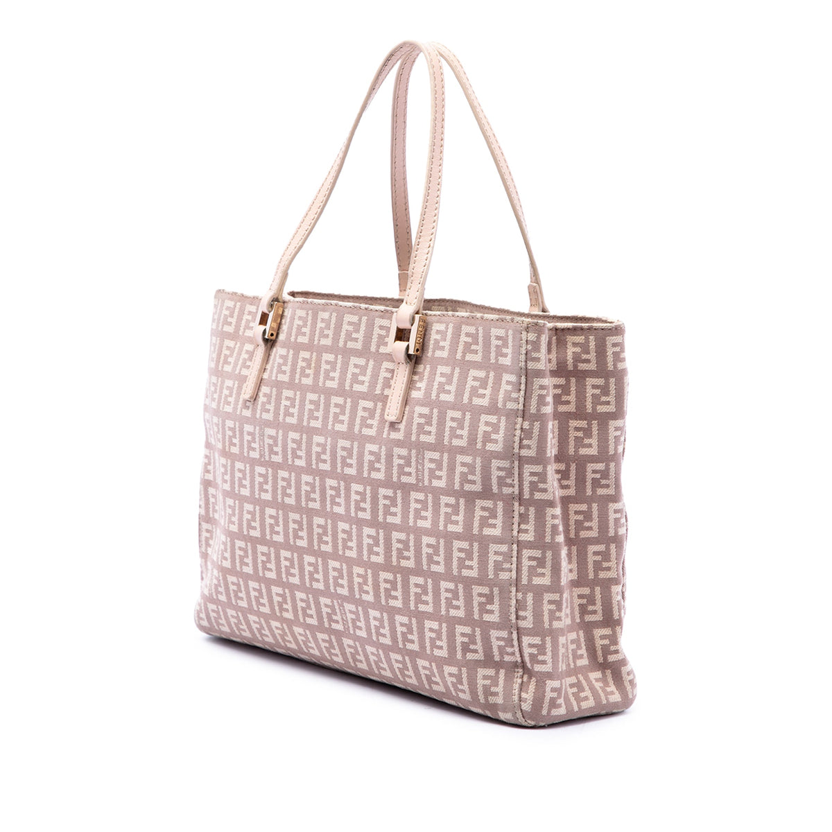 Fendi Small Zucchino Canvas Tote — Pink