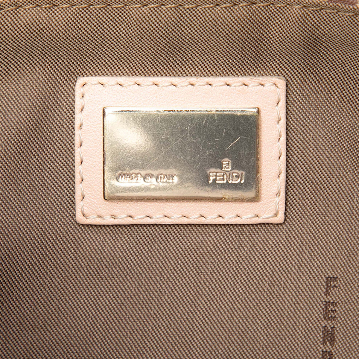 Fendi Small Zucchino Canvas Tote — Pink