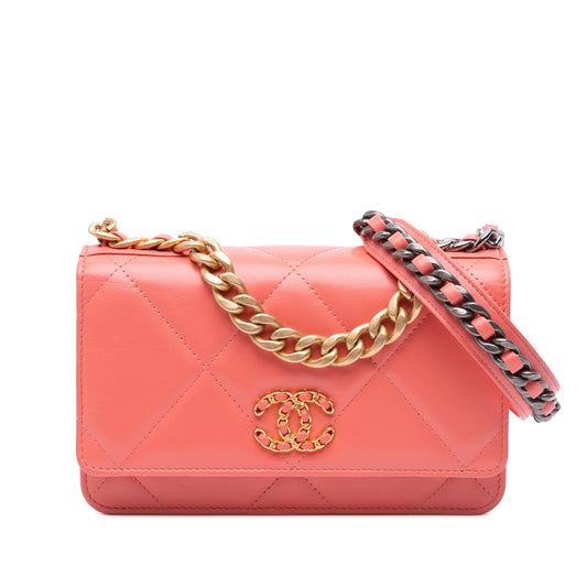 Chanel Quilted Lambskin 19 Wallet on Chain